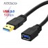 AIXXCO USB 延长线 USB 3.0 线适用于智能笔记本电脑电视 Xbox One SSD USB3.0 2.0 延长数据线快速线