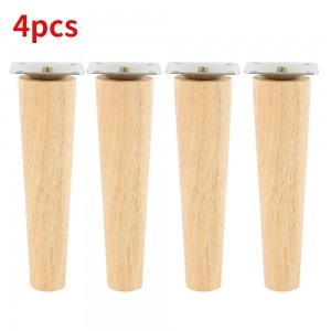 4 件装实木家具腿斜锥沙发床柜桌椅替换脚高度8-25cm patas mueble