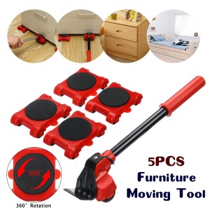 重型家具升降器运输工具家具搬运器套装 4 移动滚轮 1 用于提升移动家具助手的轮杆 