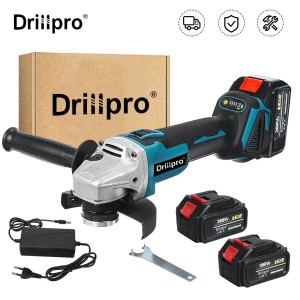 Drillpro 125MM 无刷电动角磨机 DIY 切割机带锂离子电池电动工具用于牧田 18V 电池
